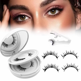 Ginani Magnetic Lashes,2025 New Ginani Magnetic Eyelashes Kit with Applicator Natural Look,No Glue Needed Reusable Magnet Lashes(04 02)