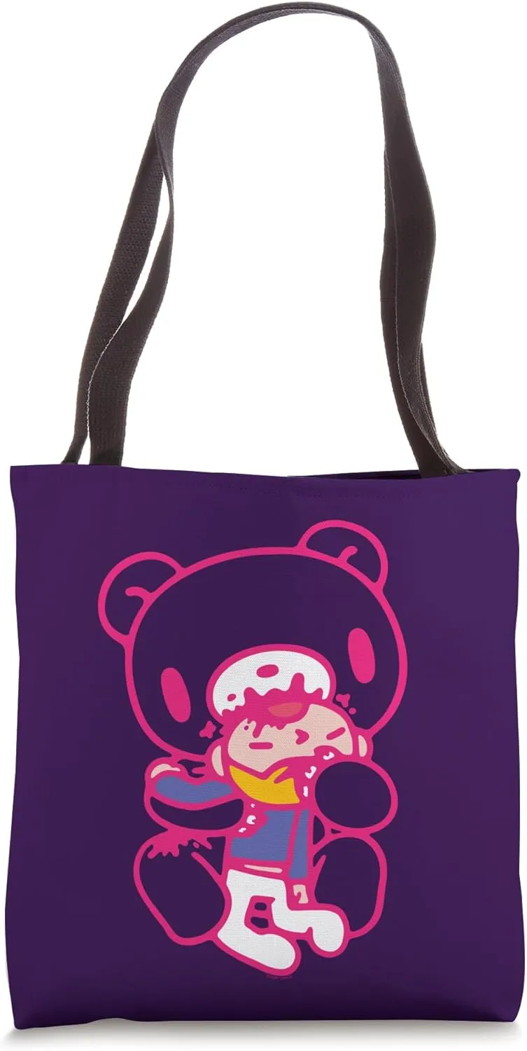 Gloomy Bear The Naughty Grizzly Biting Pity's Neck Anime Tote Bag