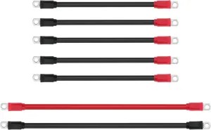 Golf Cart Battery Cables for EZGO E-Z-Go TXT 1994-UP 36V and 48V 4 Gauge Pure Copper AC/DC Wiring Set 7pcs