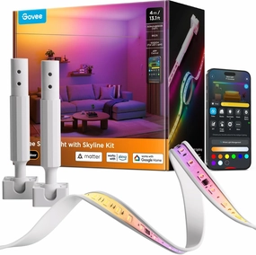Govee Strip Light with Skyline Kit, 13.1ft Smart Led Strip Lighting Work with Alexa, Google Assistant and Matter, RGBWWIC Color Changing Light Strip, LED Lights for Bedroom, Party, Home Decor