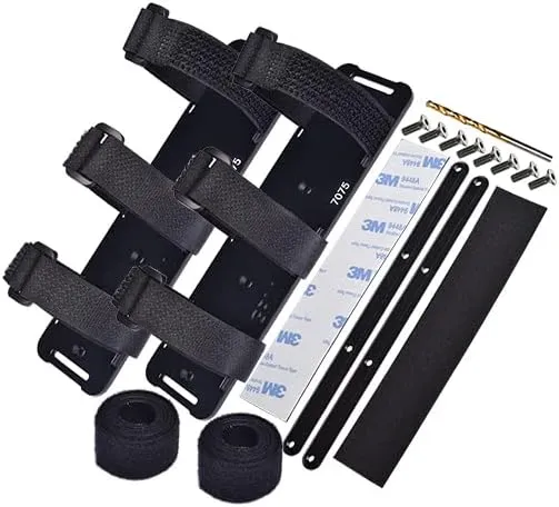 GPM Upgrades Aluminum 7075-T6 Battery Hold-Down Set for 1/6 4WD XRT 8S（78086-4） RC Car (Black)