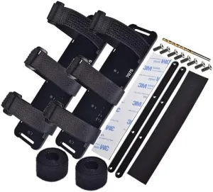 GPM Upgrades Aluminum 7075-T6 Battery Hold-Down Set for 1/6 4WD XRT 8S（78086-4） RC Car (Black)