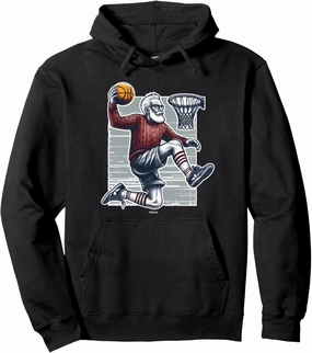 GRANDPA WITH BEARD SLAM DUNK IN RED SWEATER Pullover Hoodie