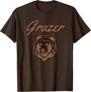 Grazer Bear Face fat brown grizzly lover beartober week 2023 T-Shirt