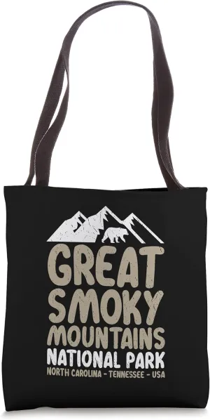 Great Smoky Mountains National Park Tees USA Bear Tote Bag