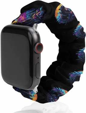 Grizzly Bear Sunset Fashion Watch Strap Scrunchies Wristbands Compatible With IWatch Series