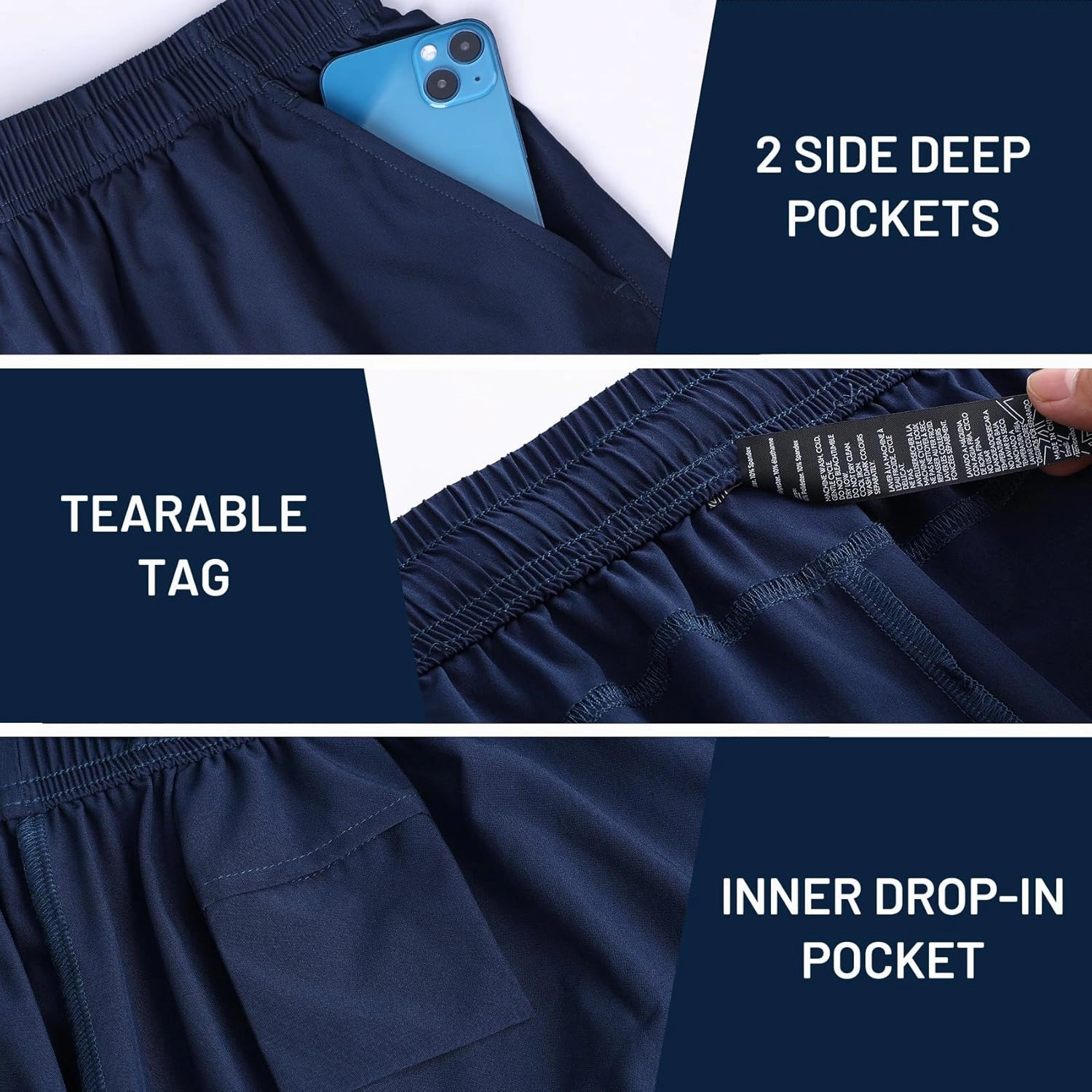 Haimont 5 Inch Mens Dry Fit Running Athletic Shorts with Pockets, Water Resistant Lightweight Quick Dry Gym Workout Shorts