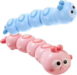 HANABASS 2Pcs Wind Up Caterpillar Adorable Creative Animal Plaything for Interactive Fun for Parties Stimulates Crawling and Hand Eye Coordination