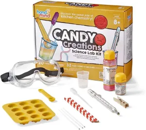 hand2mind Candy Creations Science Lab Kit, Make Lollipops, Gelatin and Candy Molds, Candy Making Kit for Kids, Gummy Bear Maker, Food Science Kit, Homeschool Supplies, 20 Hands-On Activities