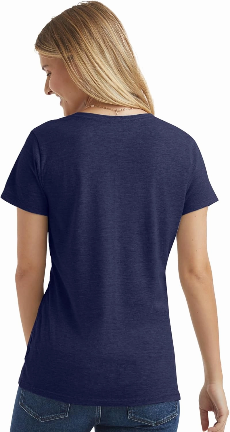 Hanes Women's Short Sleeve V-Neck Graphic T-Shirt
