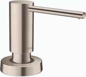 hansgrohe Bath and Kitchen Sink Soap Dispenser, Talis 4-inch, Modern Soap Dispenser in Stainless Steel Optic, 40448801
