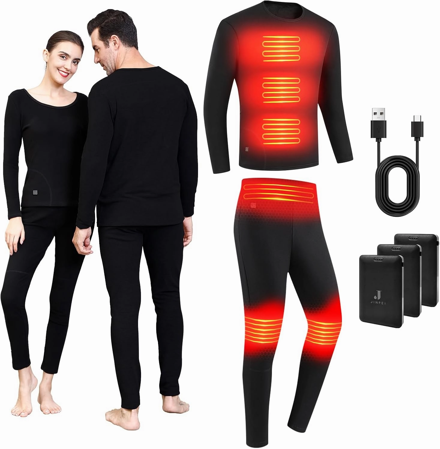 Heated Thermal Underwear Top   Heated Pant for Women