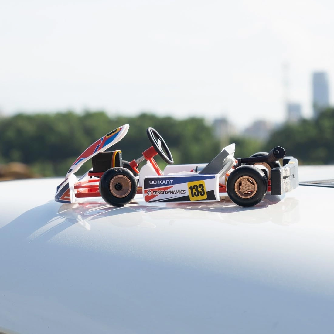 HERR Mini RC Kart Assembly Model Kart-80 1/32 Scale 2.4G DIY Toy Gift KIT Version (with Remote Control and One Battery)
