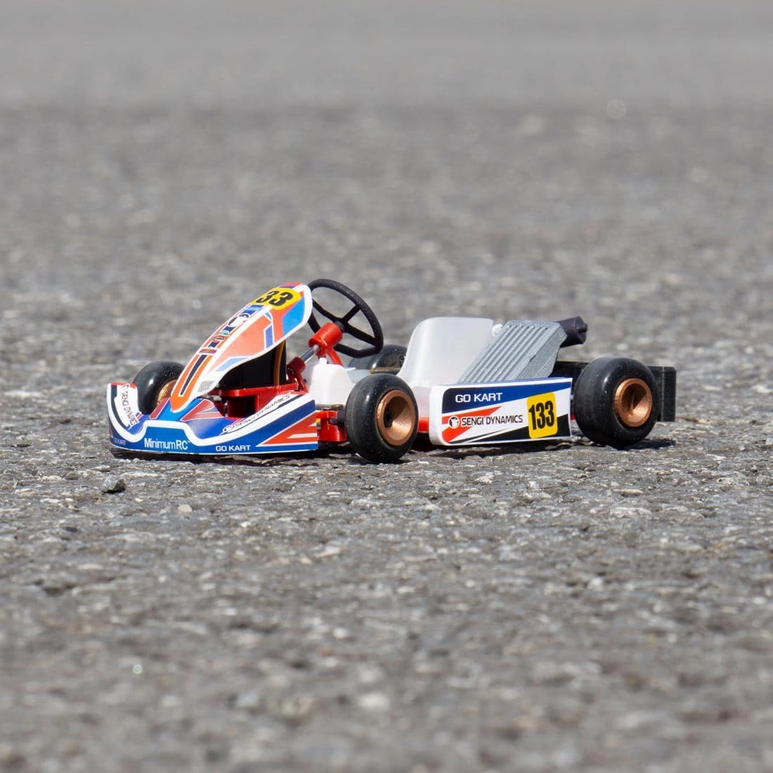 HERR Mini RC Kart Assembly Model Kart-80 1/32 Scale 2.4G DIY Toy Gift KIT Version (with Remote Control and One Battery)
