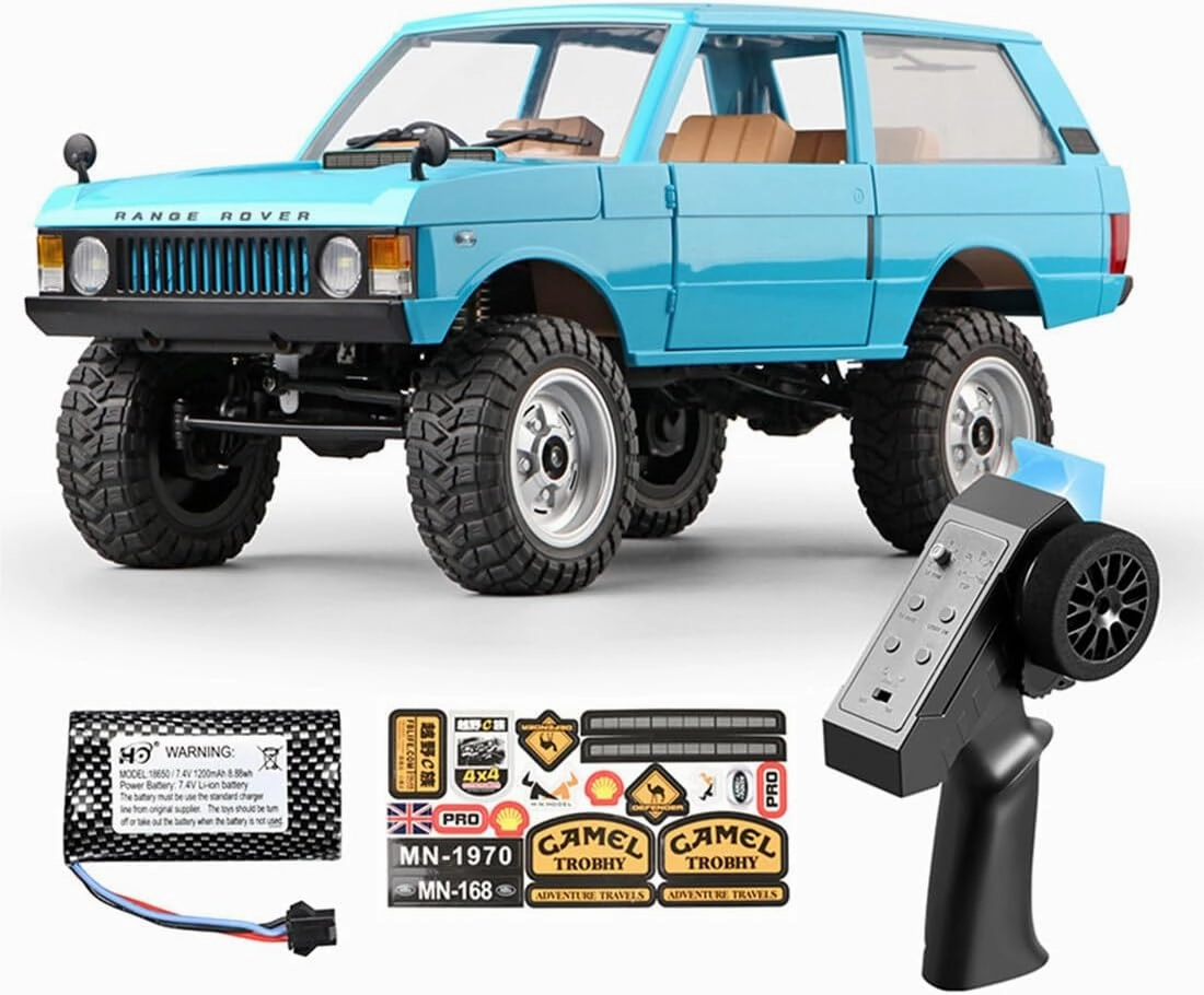 HERR MN-168 Crawler Car 1/12 Scale 2.4G RC 4WD Off-Road with Front and Rear Lights (RTR Version/Blue), 203YZQWQO6O50KVKV10W6RE