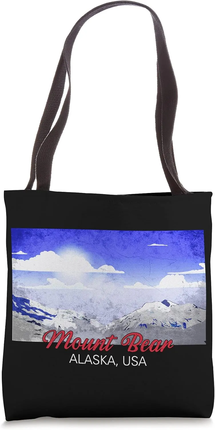 Hiking on the USA Mount Bear in Alaska Tote Bag