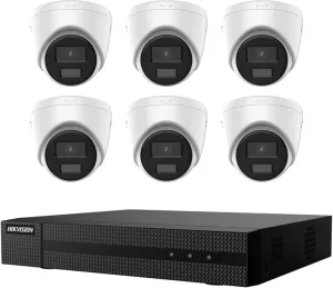 Hikvision EKI-K82T46C 8 Channel Full Color Value Express Kit 4K PoE NVR w/ 2TB HDD   (6) 4MP Outdoor Turret IP Cameras w/ 2.8mm Lens
