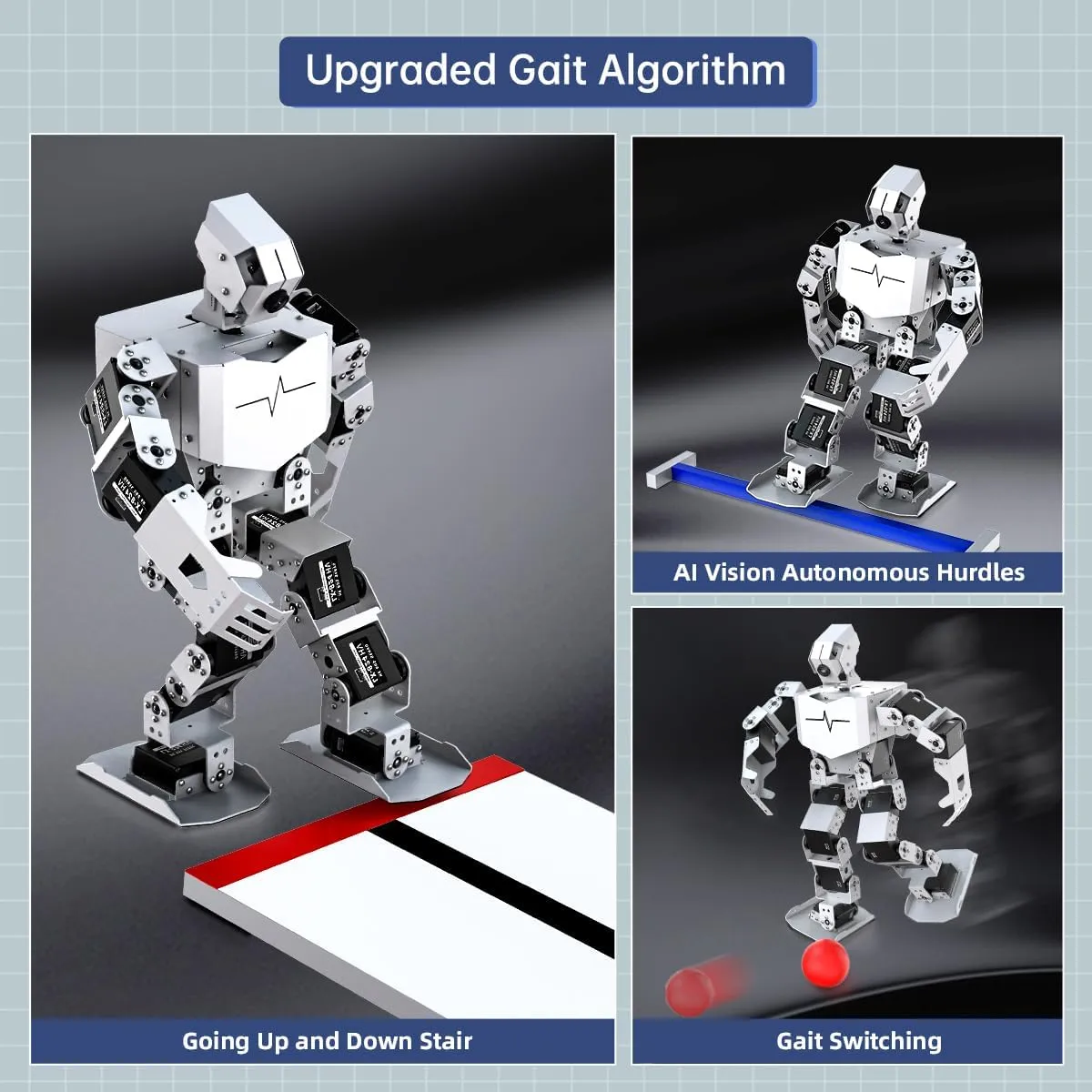 HIWONDER AI Intelligent Visual Humanoid Robot Powered by Raspberry Pi 5 8GB,DIY Robot Kits for Teens and Adults Supports App,Python Programming,PC Software (Pro Kit)