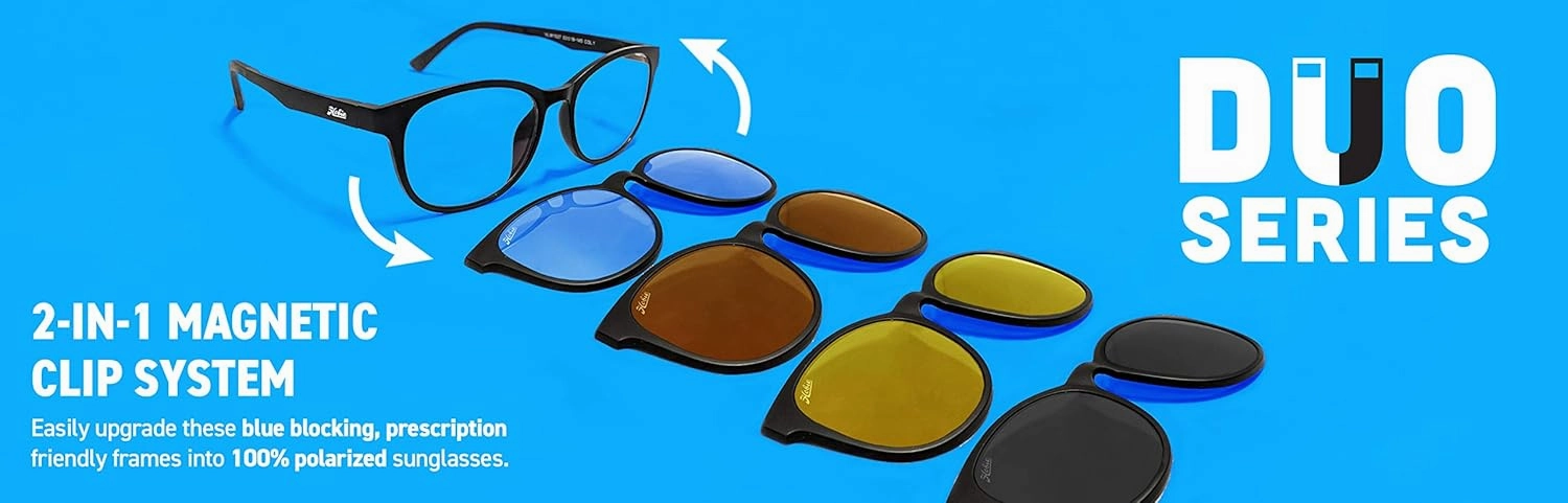 Hobie Lennox Clip-on Polarized Sunglasses - Outdoor Sunglasses with HydroClean Lenses for Men and Women