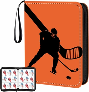 Hockey Card Binder,9-Pocket Hockey Trading Card Binder with 900 Card Sleeves Refillable Cards Album Case for Cards Collection Baseball Football Hockey Basketball Sports Cards (Hockey)