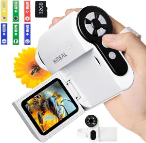 HP20 IPS Microscope for Kids: [3-in-1] [Easy and Fun] 2" Portable Handheld Microscope Miniscope, Pocket Mini Scope Educational Science Kit, Birthday Gifts for Kids, 32GB, White