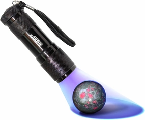 HQRP Professional 365 nM 9 LED Gemstone and Mineral Inspection, Identification, Fluorescence, Glow Flashlight Blacklight