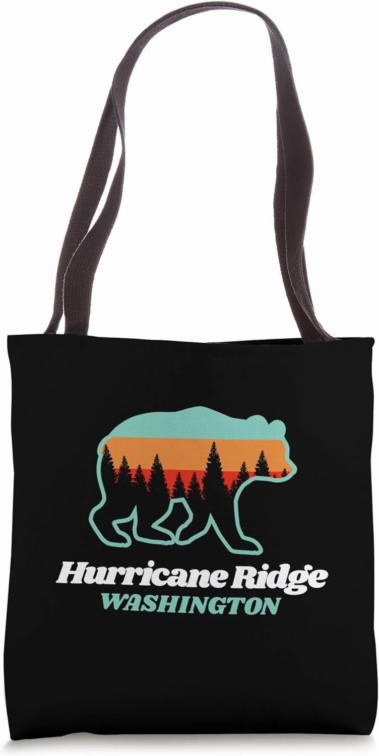 Hurricane Ridge Washington Fishing Summer Bear Tote Bag