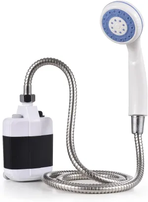 HXBER Portable Camping Shower Outdoor USB Reable Electric Shower Pump for Camping Car Washing Gardening Pet Cleaning