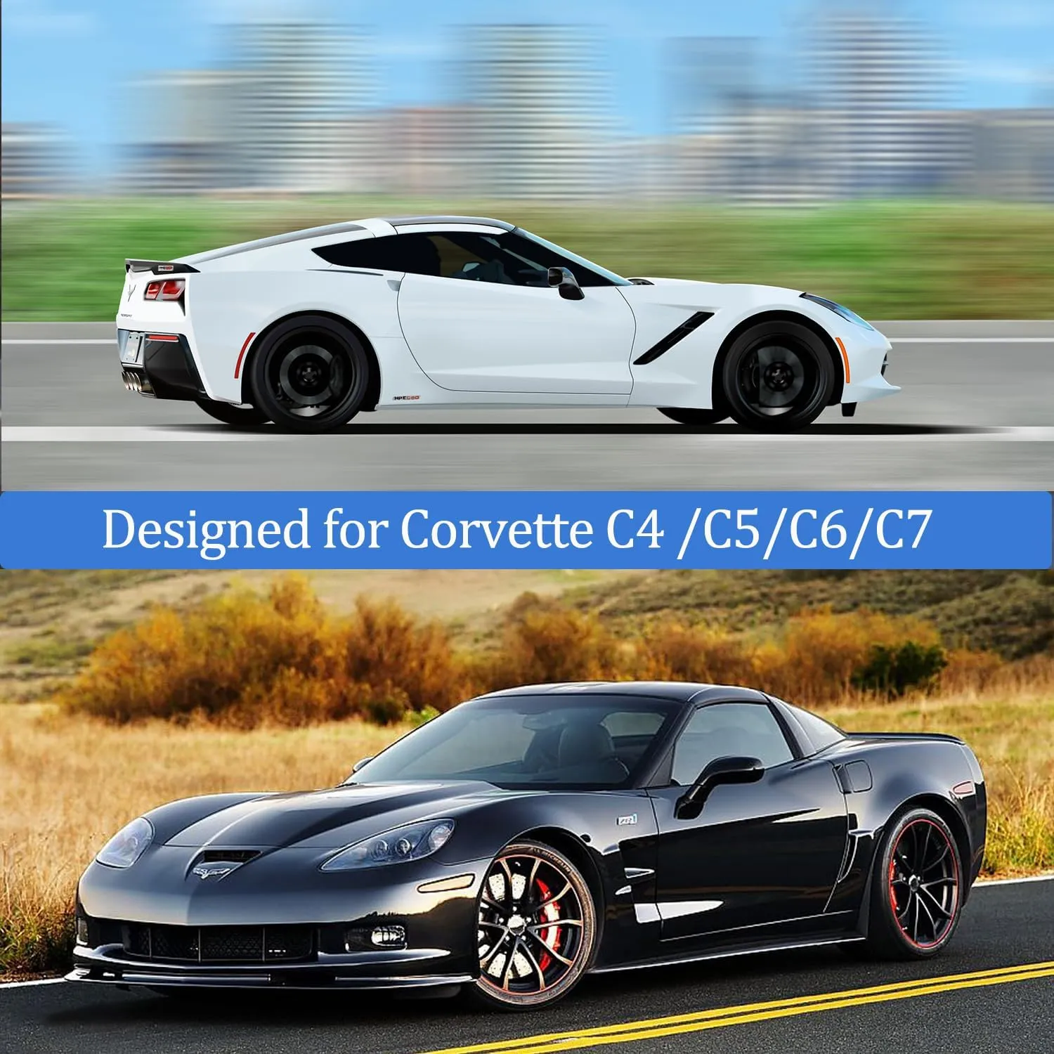 Indoor Car Cover Custom Fit for Corvette C7 C6 C5 C4 Luxurious Soft Stretch Satin Car Cover Breathable Dust-Proof for Underground Garage, Car Show