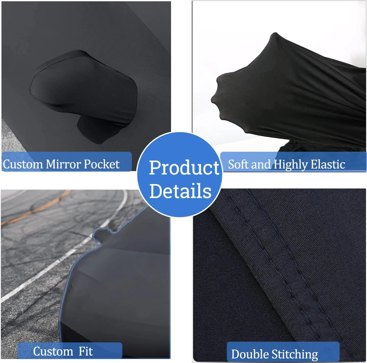Indoor Car Cover Custom Fit for Corvette C7 C6 C5 C4 Luxurious Soft Stretch Satin Car Cover Breathable Dust-Proof for Underground Garage, Car Show