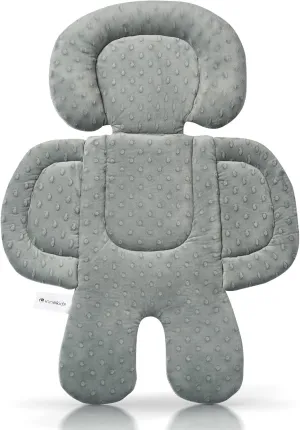 Infant Car Seat Insert, Car Seat Head and Body Supports for Babies, Soft Car Seat Insert Cushion Pad Suit for Infant Car Seats and Baby Strollers(Beige/Grey)