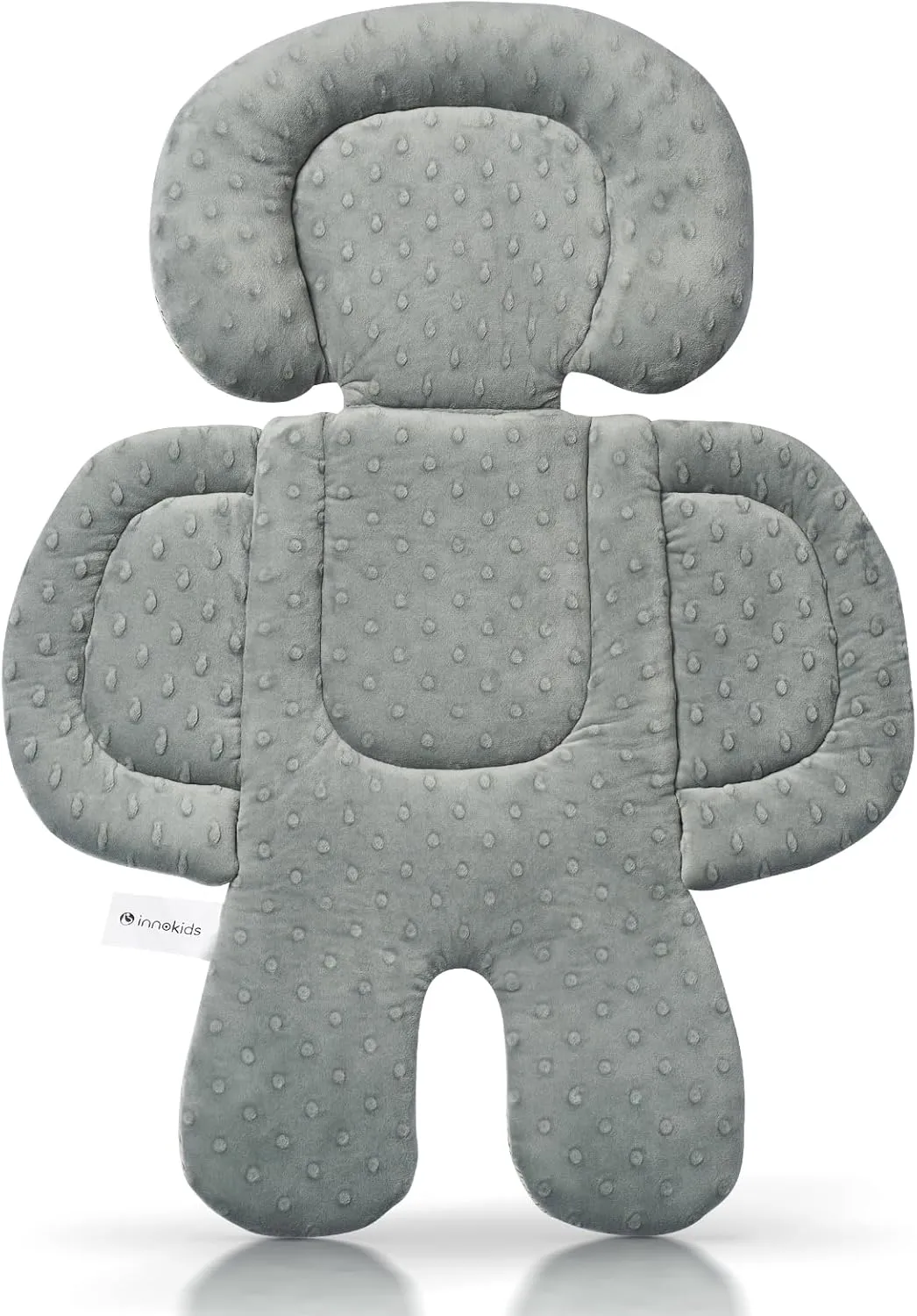 Infant Car Seat Insert, Car Seat Head and Body Supports for Babies, Soft Car Seat Insert Cushion Pad Suit for Infant Car Seats and Baby Strollers(Beige/Grey)