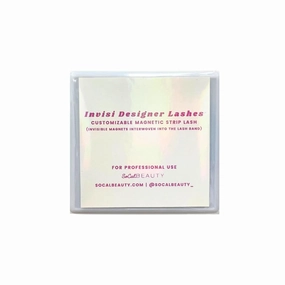 Invisi Designer Lashes by SoCal Beauty - Magnetic Eyelashes No Glue Needed, Customizable Strip Lashes 3-6mm, Reusable Fake Lashes with Mirror Compact (L/R Labeled)