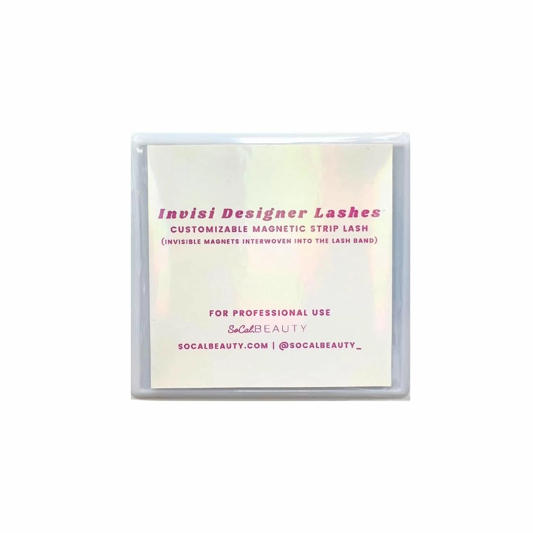 Invisi Designer Lashes by SoCal Beauty - Magnetic Eyelashes No Glue Needed, Customizable Strip Lashes 3-6mm, Reusable Fake Lashes with Mirror Compact (L/R Labeled)