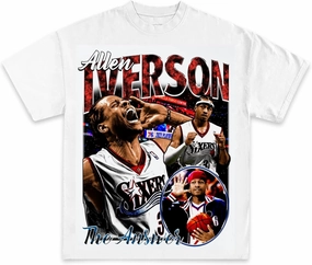 Iverson Sixers Scream Graphic Tee | Premium Quality Heavyweight Basketball Shirt for Adults & Kids