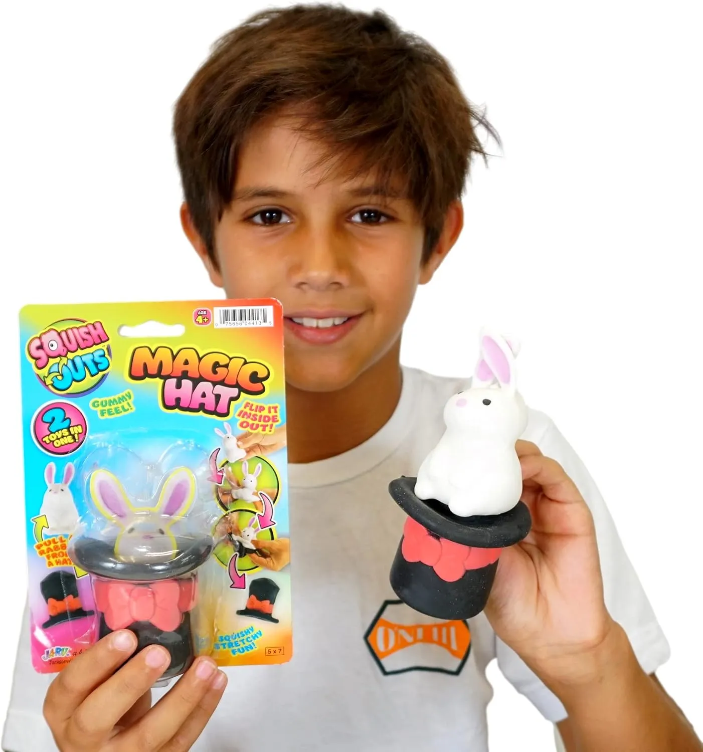 JA-RU Squish Outs Mini Squishy Rabbit in The Hat (6 Rabbit Toys) Cute Mini Fidget Animals. Mochi Squishy Toys for Kids. Stress Relief Slow Rising Squeeze Toys. Bulk Party Favors Easter Egg. 4413-6s