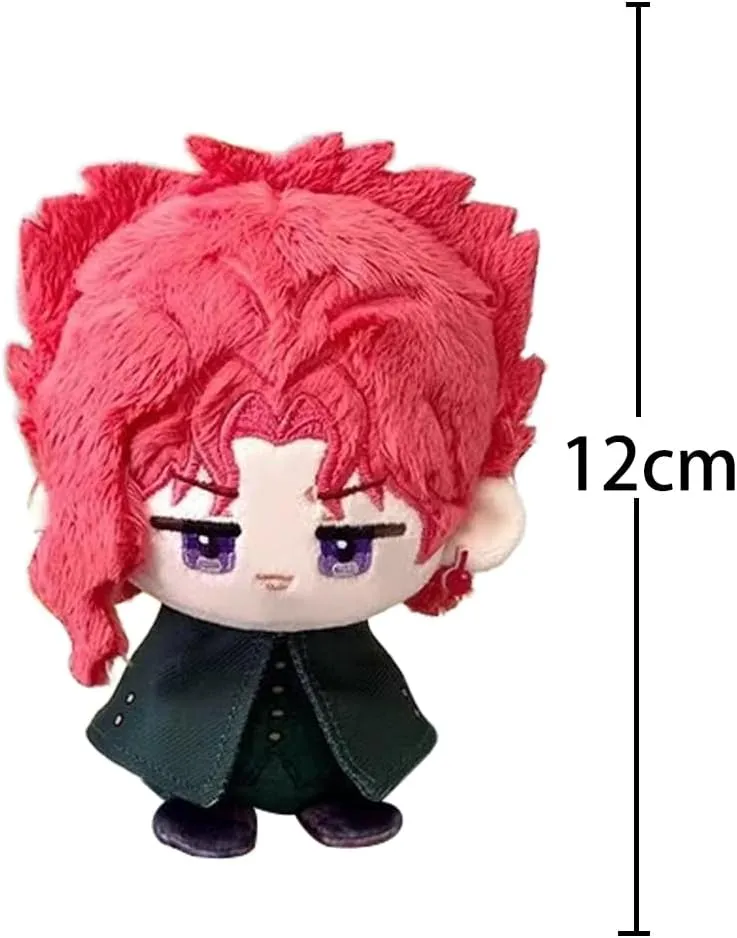 JJBA Plush Figure Higashikata Josuke Plush Anime Soft Stuffed Doll, 12cm Mini Hug Pillow Cartoon Figure Wallet Pendant Charm Decoration Gifts