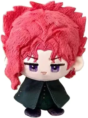 JJBA Plush Figure Higashikata Josuke Plush Anime Soft Stuffed Doll, 12cm Mini Hug Pillow Cartoon Figure Wallet Pendant Charm Decoration Gifts