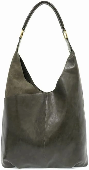 Joy Susan Dani Vintage Hobo Bag with Faux Suede Trim
