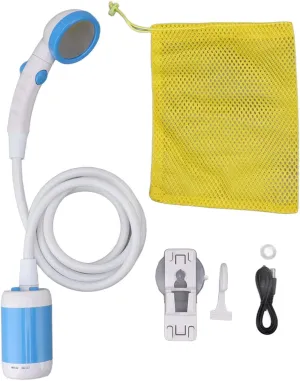 JUOPZKENN Portable Shower Set,Outdoor Shower Camping, Electric Camping Shower,3 Gear Electric Battery Powered Camping Shower Pump for Outdoor Use