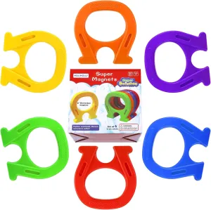 Kanayu 6 Pcs Horseshoe Magnet Toys U Shaped Magnet Movers Science Activity Exercise Student's Hands Ability Experiment Classroom Learning Toy Great Gift Idea for Girls Boys Adults, 6 Colors