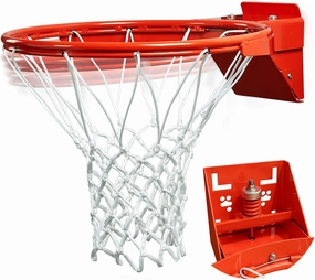 Katop Professional Basketball Rim, Heavy Duty 18 Inch Basketball Rim Replacement with Nylon Net Indoor and Outdoor, Standard Goal Reinforced Mounting Bracket Fit 5"x5",5"x4",5"x3",4"x3" Backboards