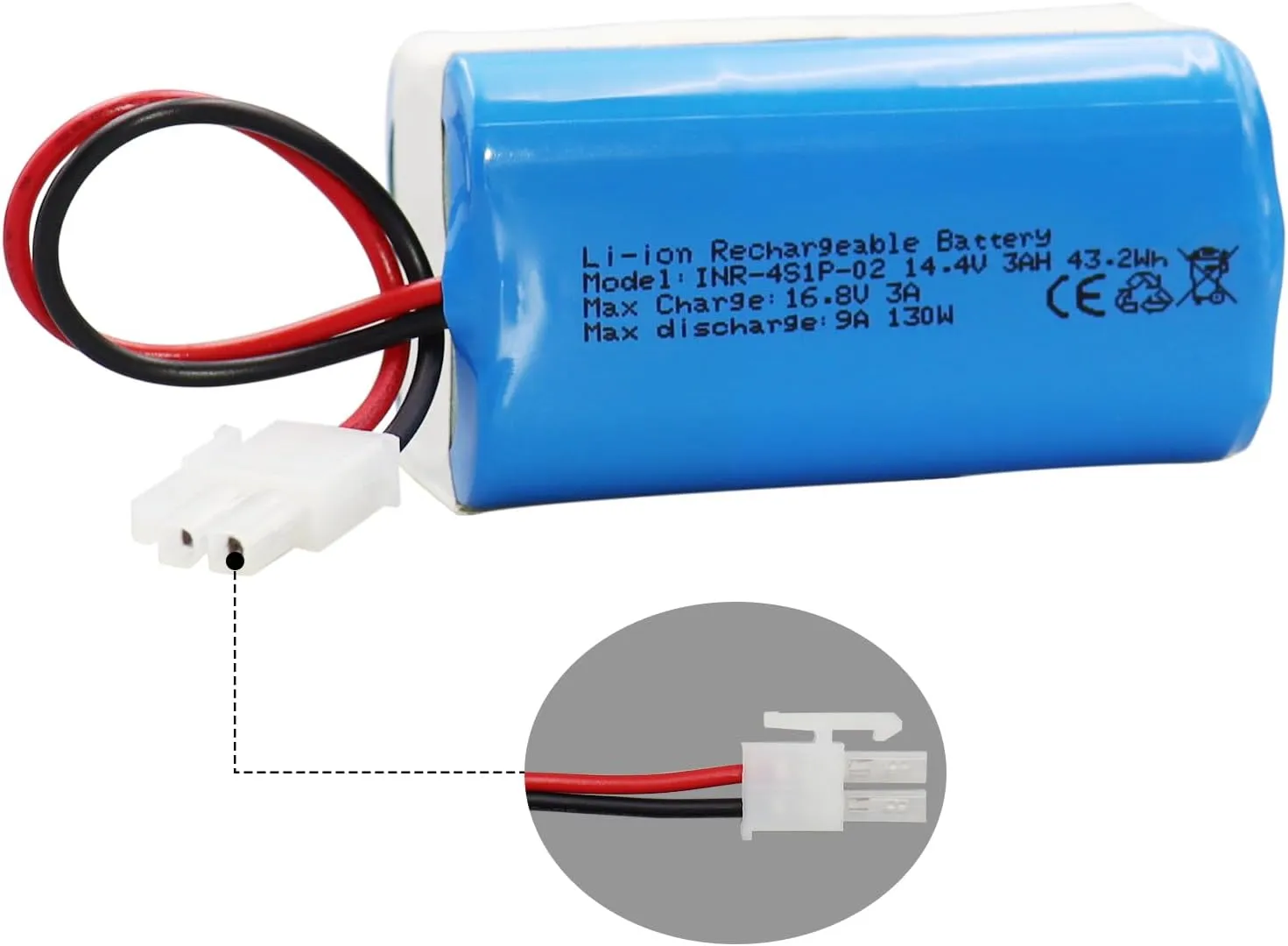 KBT Vacuum Replacement Battery 14.4V 3000mAh Large Capacity Compatible with ILIFE A4s, A4s Pro, A6, A7, A8, A9 Home Smart Vacuum Cleaner Robot