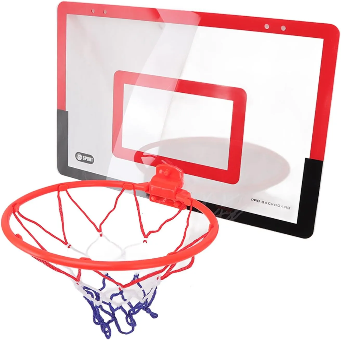 Kids Mini Basketball Hoop Indoor Bounce Design Red Black Improve Hand Eye Coordination Basketball Toy