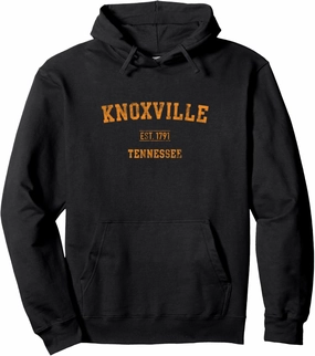 Knoxville Tennessee Distressed Text Sport Style Pullover Hoodie