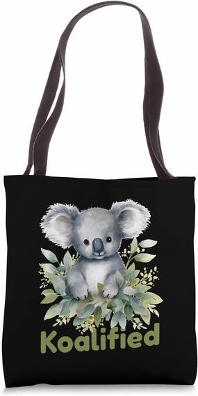 Koalified, punny qualified, Koala bear, marsupial Tote Bag
