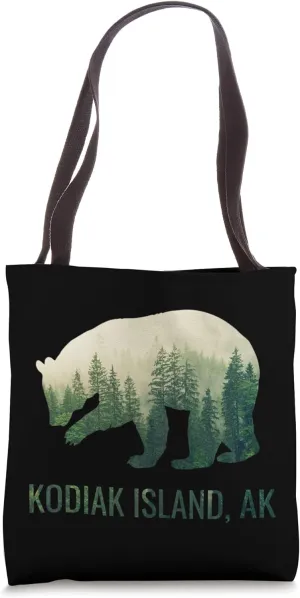Kodiak Island Grizzly Bear Southeast Alaska Forest Wildlife Tote Bag
