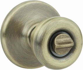 Kwikset 300T 5 CP RCL RCS BBPKG Tylo Bed/Bath Knob in Antique Brass