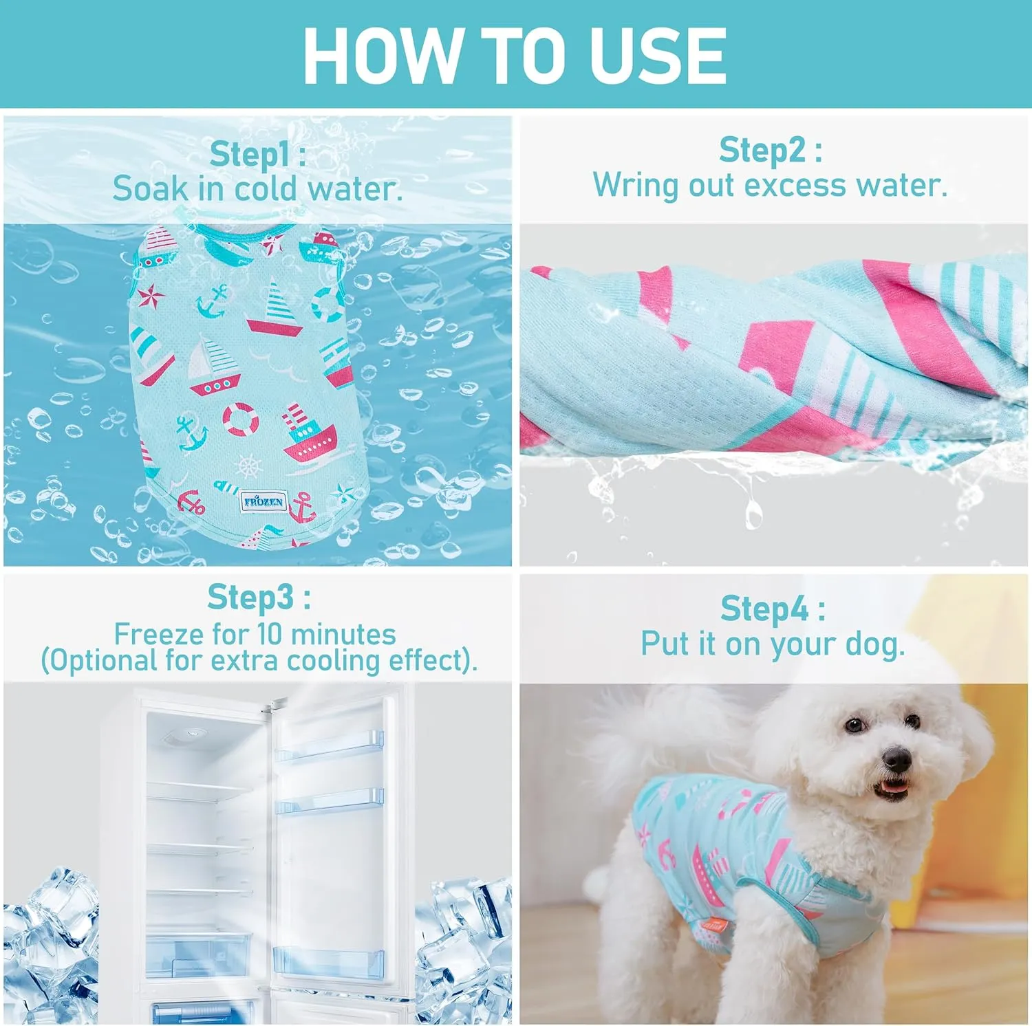 KYEESE 2 Pack Dog Cooling Shirts for Medium Dogs Summer Lightweight Sleeveless Vest Breathable Instant Cooling Dog Vest Quick Dry Sleeveless Vest Pet T-Shirts for Hunting, Training, Camping,XL