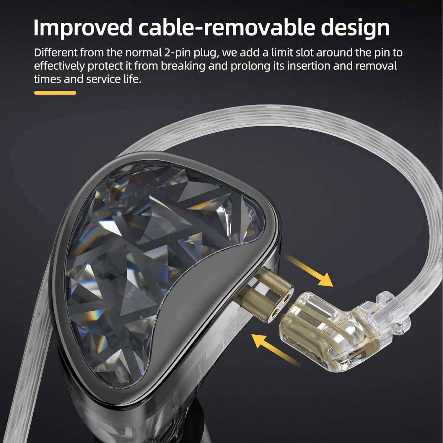 KZ AS24 in-Ear Monitor Headphone 24BA Drivers High-Performance HiFi IEM Earphones, Noise Isolation Wired Earbuds for Musicians Singer Dj Drummer Audiophile(Clear,no mic)